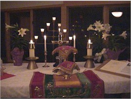 EASTER LIGHTING IN THE ALTAR